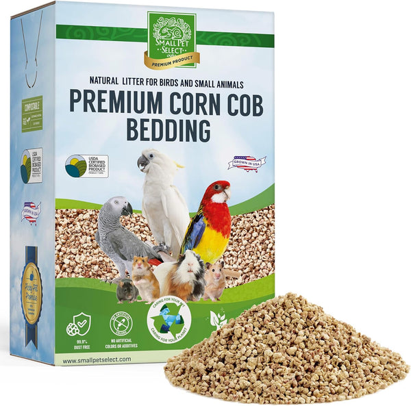 Small Pet Select Corn Cob Bedding & Litter, 100% Natural, 12 Lb | Safe Absorbent Cage Litter, Low Dust, for Hamsters, Guinea Pigs, Birds, Gerbils, Reptiles & Small Pets1