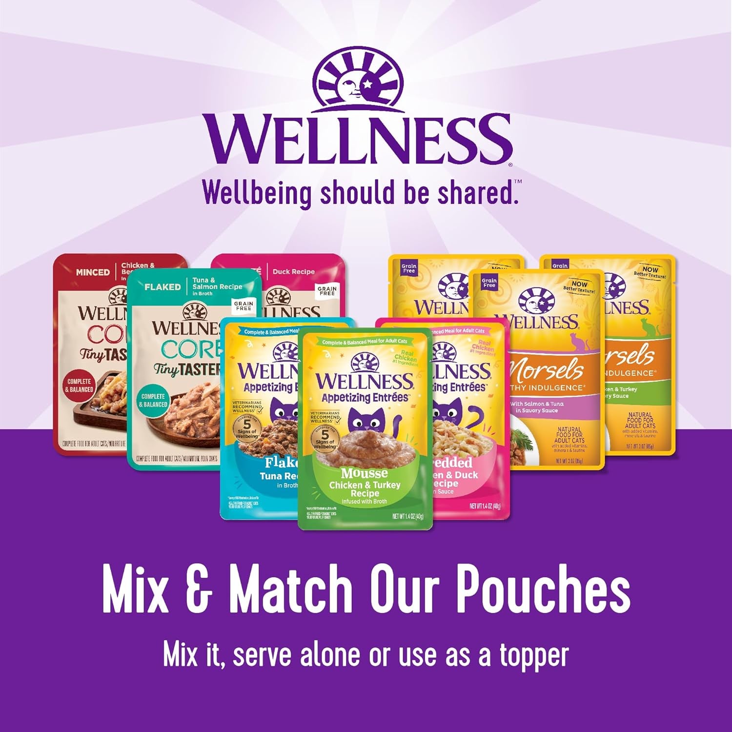 wellness-core-tiny-tasters-pate-variety-pack-adult-wet-cat-food-natural-protein-rich-grain-free-land-recipes-1-75-oz-pack-of-12-pouches