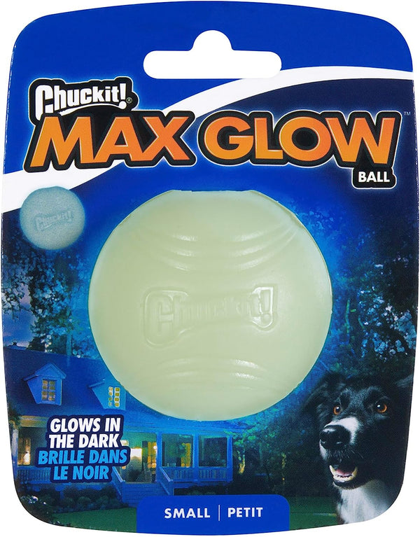 Chuckit! Glow in the Dark Bouncy Balls - Ball for Dogs, Chuckit Dog Toy, Max Glow Balls - Medium, 2.5 Inch Pack of 215