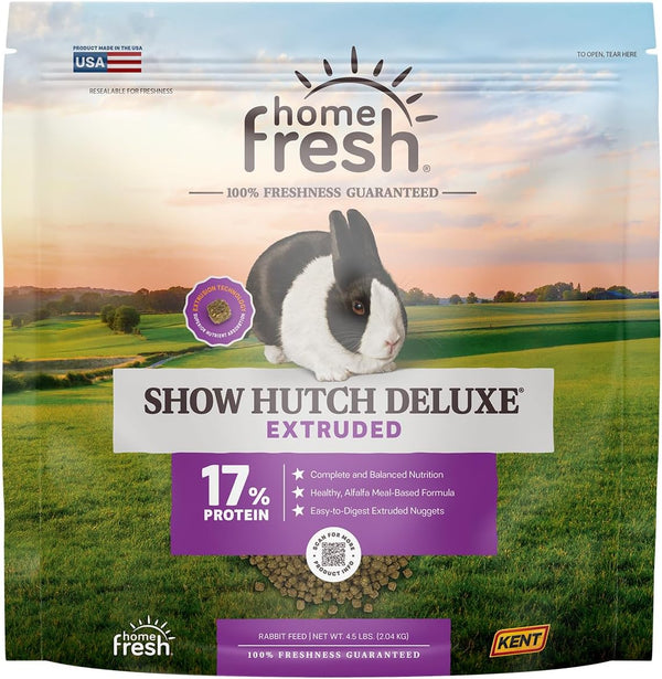 Blue Seal Fresh Show Hutch Deluxe 17 Rabbit Food - Resealable Packaging to Hold in Freshness, Promotes a Healthy Digestive System and Proper Intake - 4.5 LB Bag1