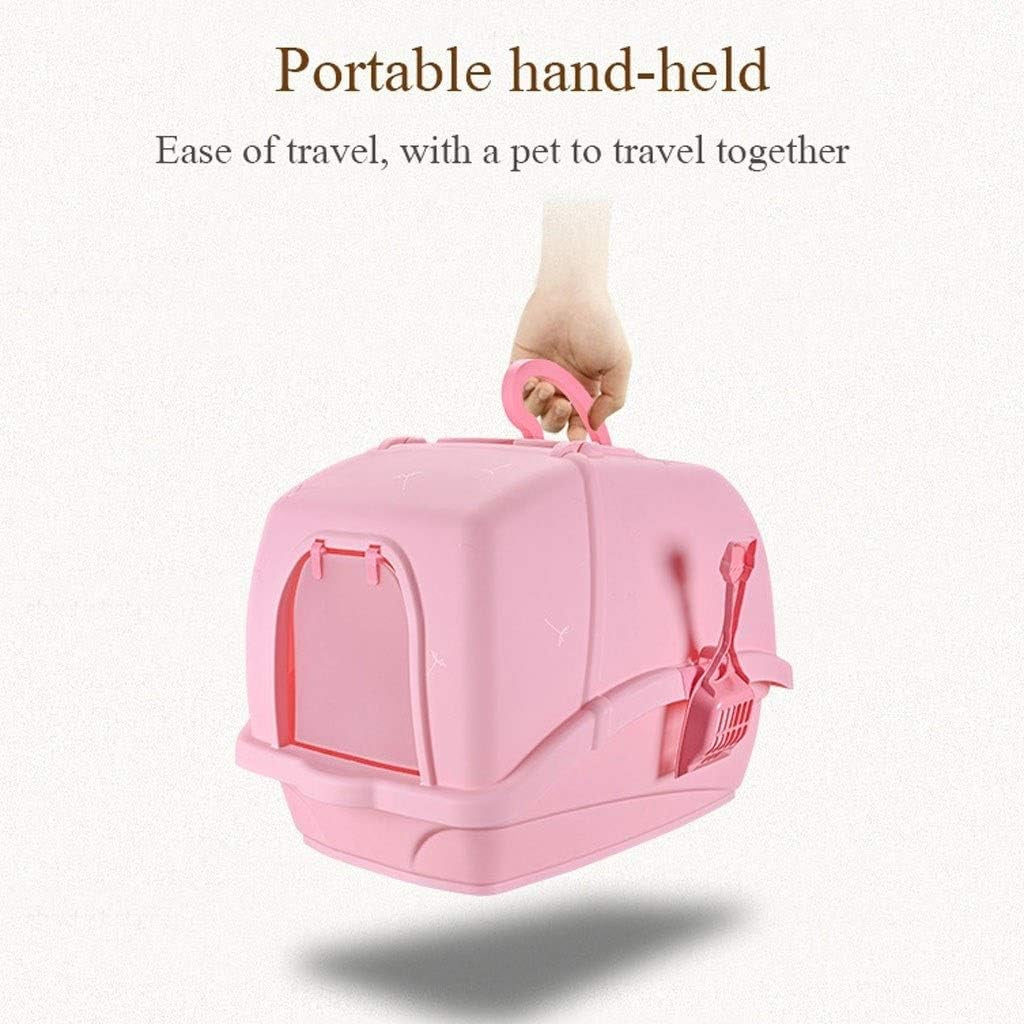 dog-potty-training-toilet-cat-litter-basin-fully-enclosed-shovel-box-luxury-xl-splash-toilet-potty-pet-suppliespink