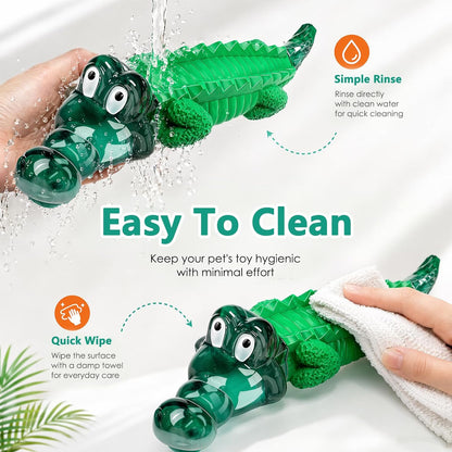 Fuufome Alligator Dog Toys for Aggressive Chewers,Medium Large Breed Dogs | Dental Cleaning, Tough Nylon Rubber Hybrid Structure,Anxiety Relief,Long Daily Indoor Outdoor Chewing Dog Gift7