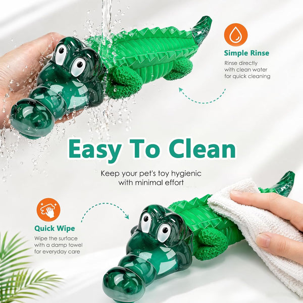 Fuufome Alligator Dog Toys for Aggressive Chewers,Medium Large Breed Dogs | Dental Cleaning, Tough Nylon Rubber Hybrid Structure,Anxiety Relief,Long Daily Indoor Outdoor Chewing Dog Gift7