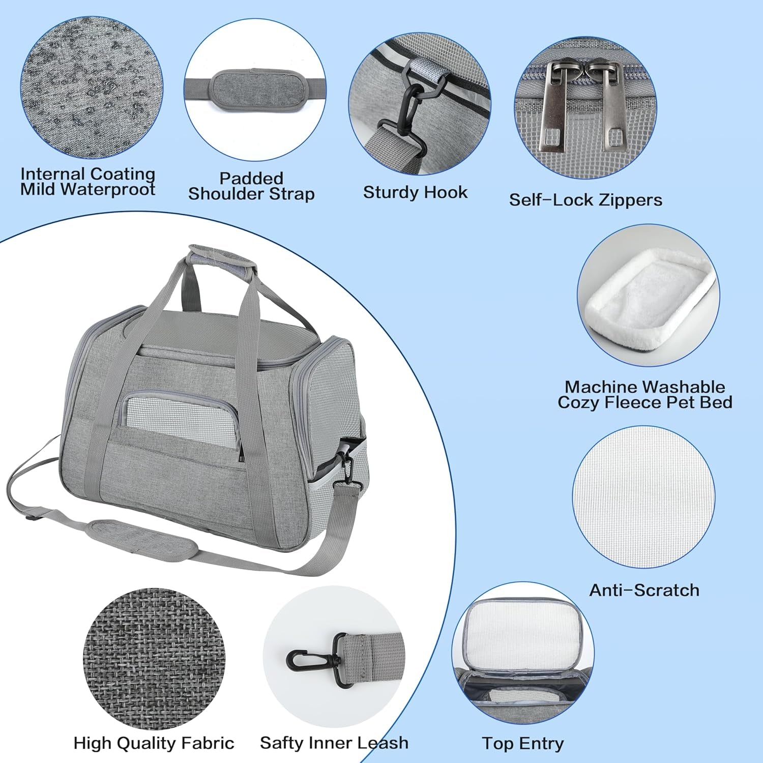fluffydream-pet-travel-carrier-soft-sided-portable-bag-for-cats-small-dogs-kittens-or-puppies-collapsible-durable-airline-approved-travel-friendly-grey-17-0-l-x-10-0-w-x-11-0-h-grey
