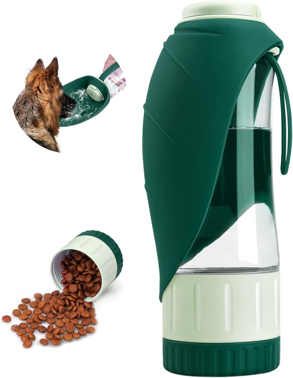 tiovery-upgraded-dog-water-bottle-portable-dog-cat-puppy-pet-water-dispenser-feeder-with-drinking-cup-and-food-container-leak-proof-for-outdoor-walking-travel-hiking-12oz