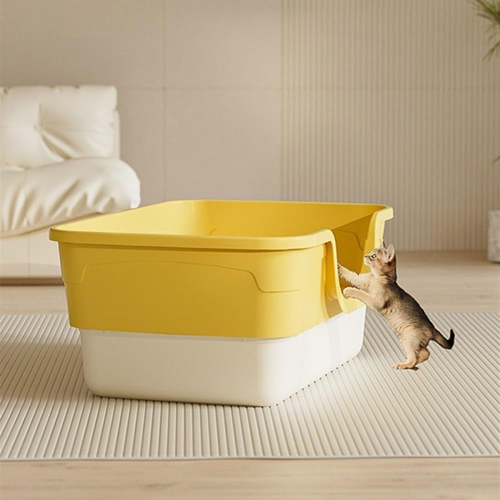pet-supplies-open-top-cat-litter-box-with-removable-design-thickened-anti-splash-easy-cleangray