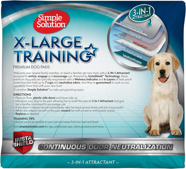 Simple Solution XL Pee Pads for Dogs, Leak Proof Dog Pads, 28X30, 100 Count | Dog Training Pads, Puppy Potty Training, Housebreaking, Disposable Pee Pads, Floor Protection, Indoor Potty, Puppy Essentials7