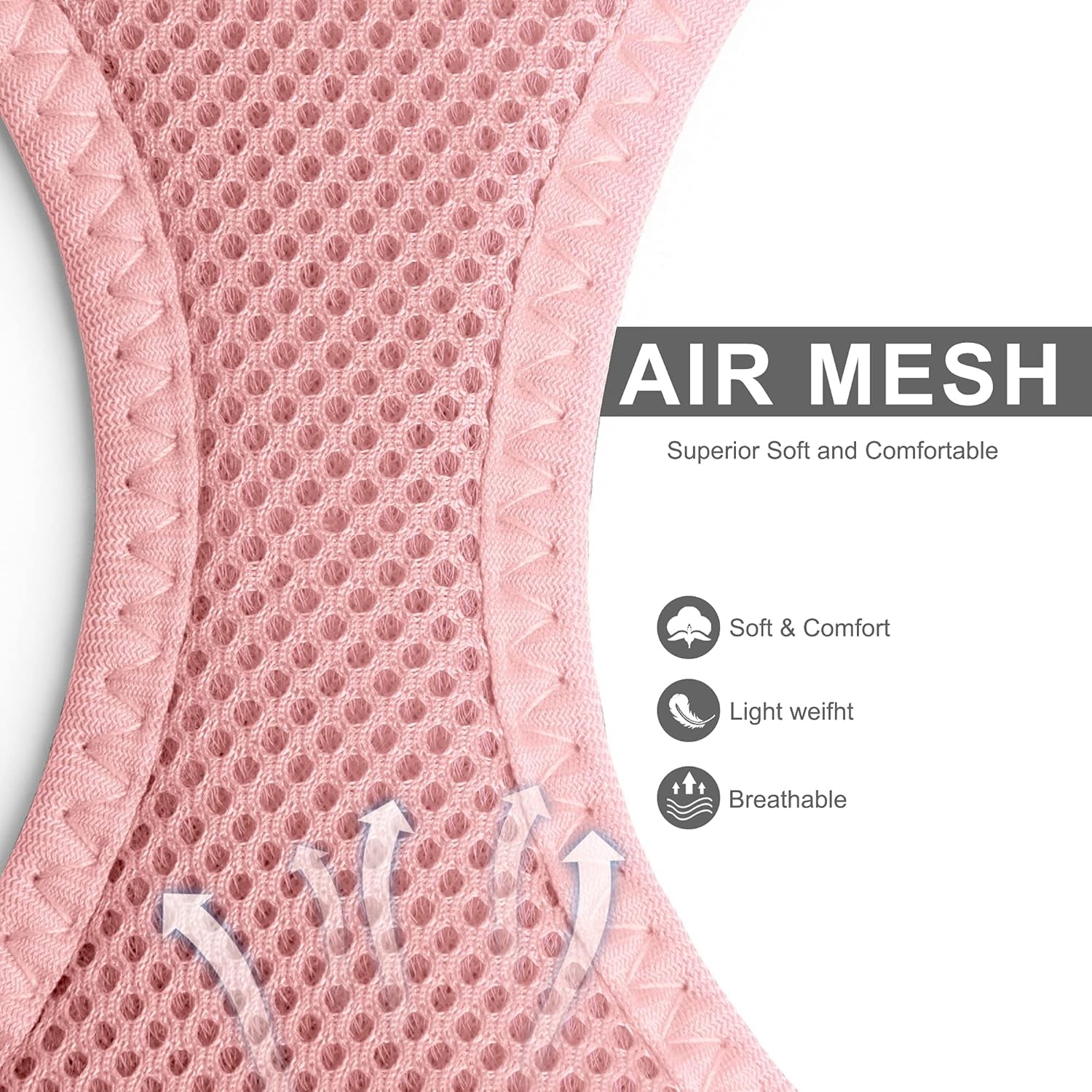 fida-cat-harness-and-leash-set-for-walking-kitten-and-puppy-escape-proof-kitten-harness-with-breathable-lightweight-soft-mesh-adjustable-reflective-step-in-design-xxxs-pink