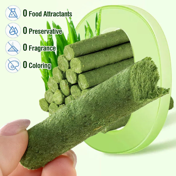 120G/4.23Oz Cat Grass Teething Stick Hairballs,Chew Sticks for Cats,Catnip Toys Sticks Indoor Kitten Chew Stick (Green)6