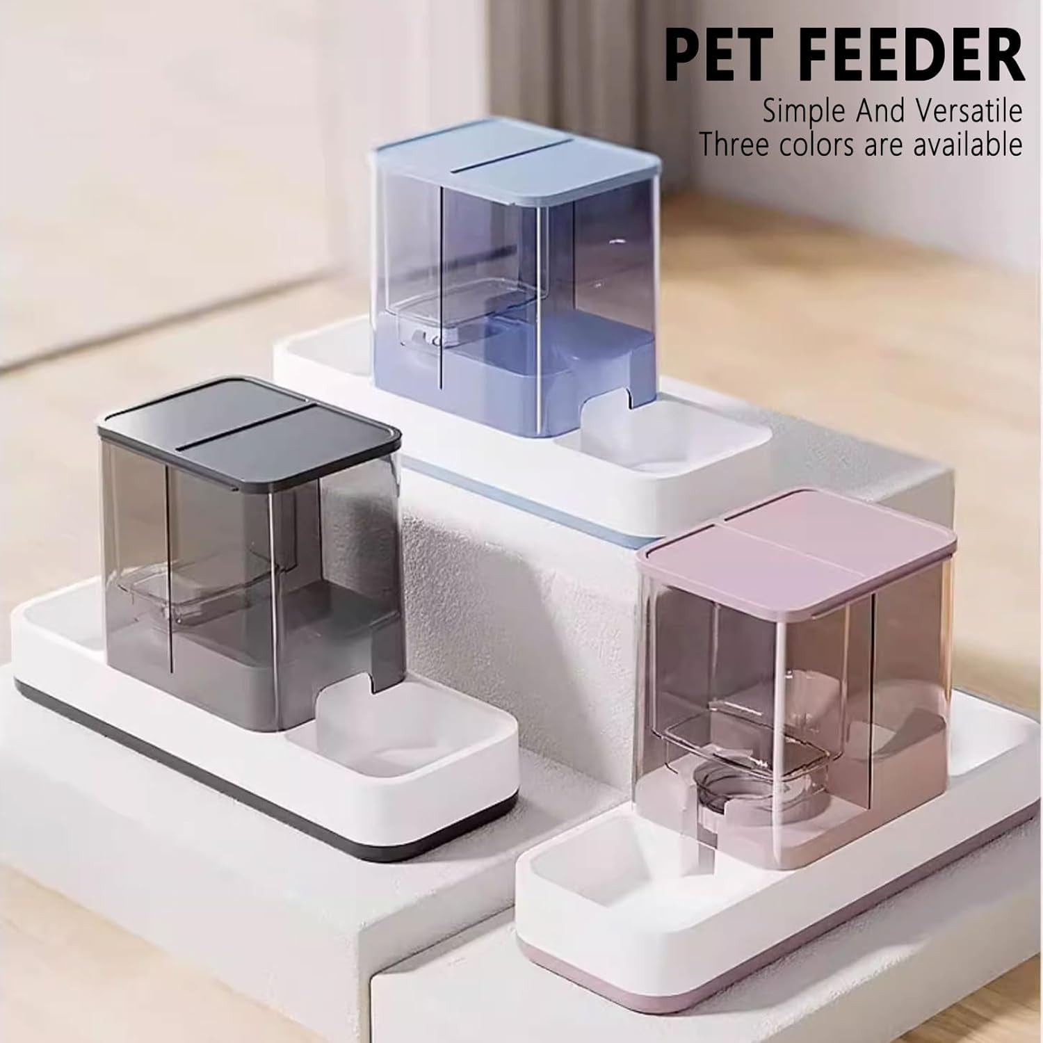 kathson-gravity-cat-food-and-water-dispenser-automatic-dog-feeder-waterer-2-in-1-auto-pet-food-and-water-bowl-set-self-feeding-for-puppy-kitten-grey