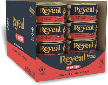 Reveal Chicken Breast in Broth Wet Cat Food 24-Pack 2.47 Oz Cans | 100% Natural, High Quality Protein, Limited Ingredient, Grain Free, Complementary Food, No Fillers, No Artificial Additives8