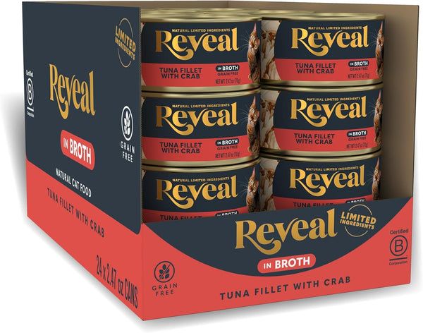 Reveal Chicken Breast in Broth Wet Cat Food 24-Pack 2.47 Oz Cans | 100% Natural, High Quality Protein, Limited Ingredient, Grain Free, Complementary Food, No Fillers, No Artificial Additives8