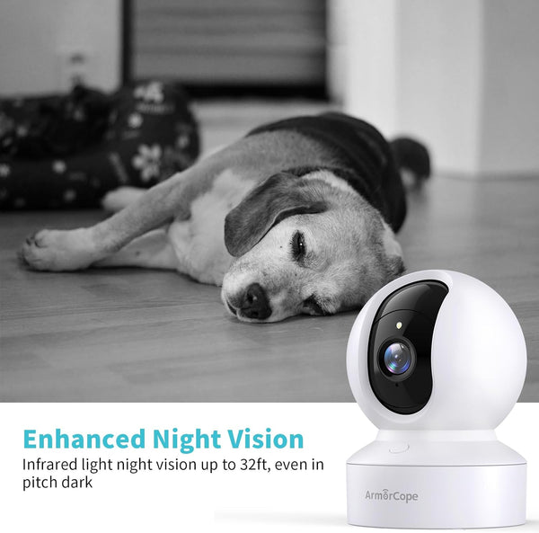 Pet Camera, 2K HD Dog Camera with Phone APP, 360° Pan/Tilt View Puppy Cam, One Click Call for Baby Monitor, Magivpix Night Vision,Motion Tracking Alarm with Cloud/Local Sd,Home Indoor Security Cam6