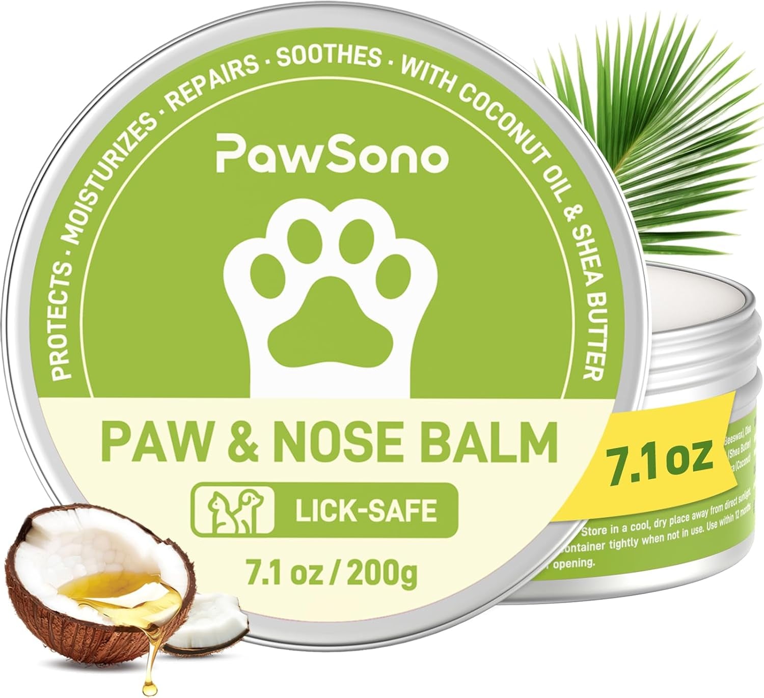 pawsono-lick-safe-dog-paw-nose-balm-with-coconut-oil-all-natural-dog-paw-protector-against-hot-pavement-sand-great-for-dogs-who-hate-dog-booties-or-shoes-2-1-oz-60-g