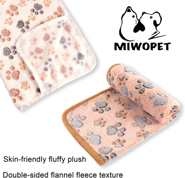 MIWOPET 3 Pack Cat and Dog Blanket Soft & Warm Fleece Flannel Sleep Mat, Great Pet Throw for Puppy, Kitten,Cats,Small Dogs (Small 23" X 15")6