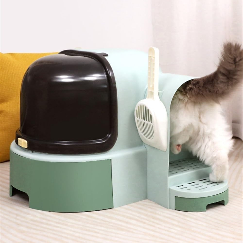 pet-supplies-extra-large-enclosed-cat-litter-box-with-scoop-splash-proof-drawer-designbrown