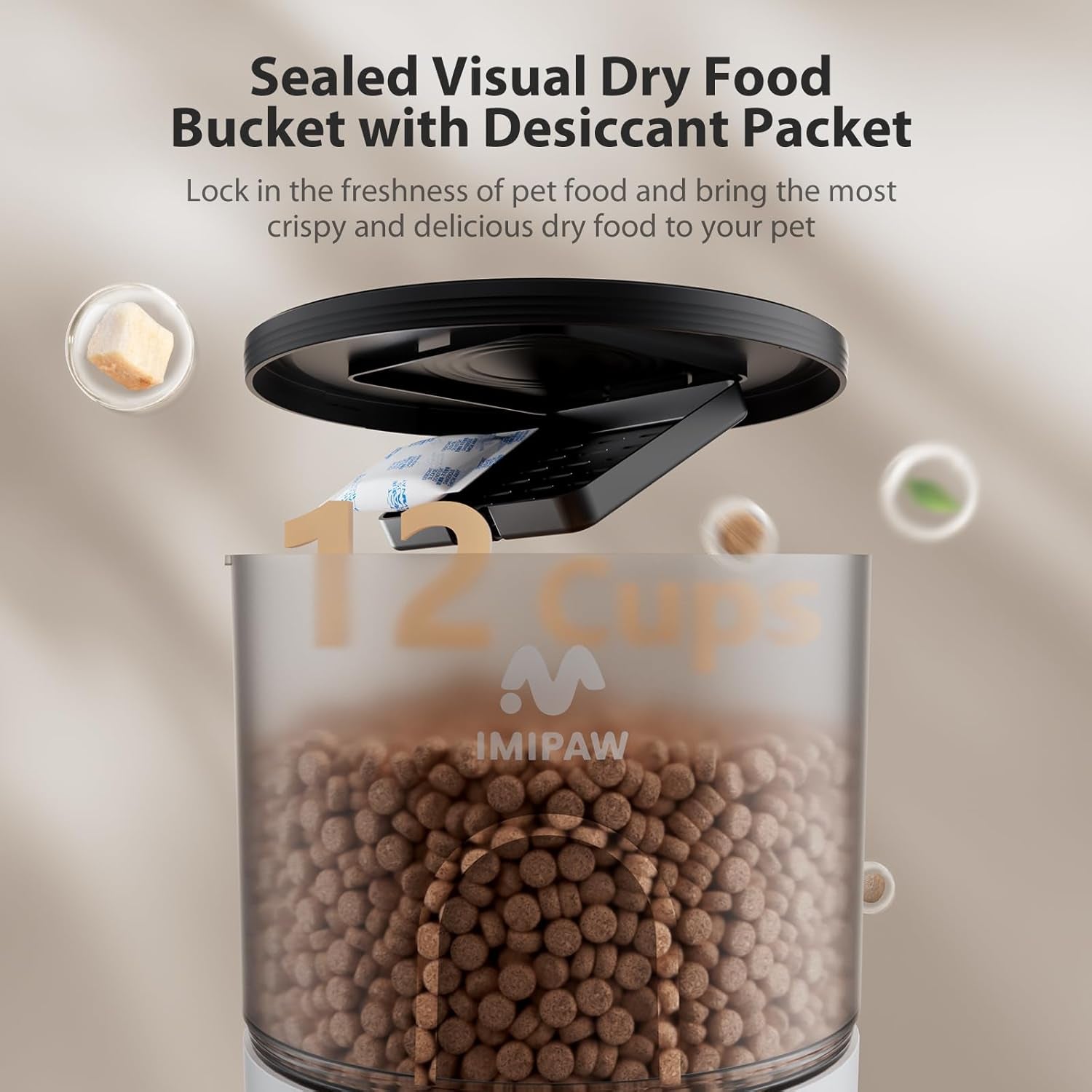 imipaw-automatic-cat-feeder-and-water-fountain-timed-dry-food-dispenser-programmable-portion-control-1-6-meals-per-day-desiccant-bag-cat-fountains-for-drinking-with-filter-small-pets-3l-combo