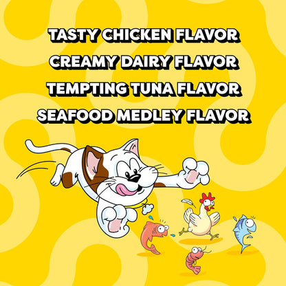 Temptations Classic Crunchy Cat Treats, Feline Favorites, 3 Oz, 4 Pack | under 2 Calories per Treat, 100% Complete & Balanced for Adults, Resealable Pouches, Use as Snack, Meal, or Food Topper4