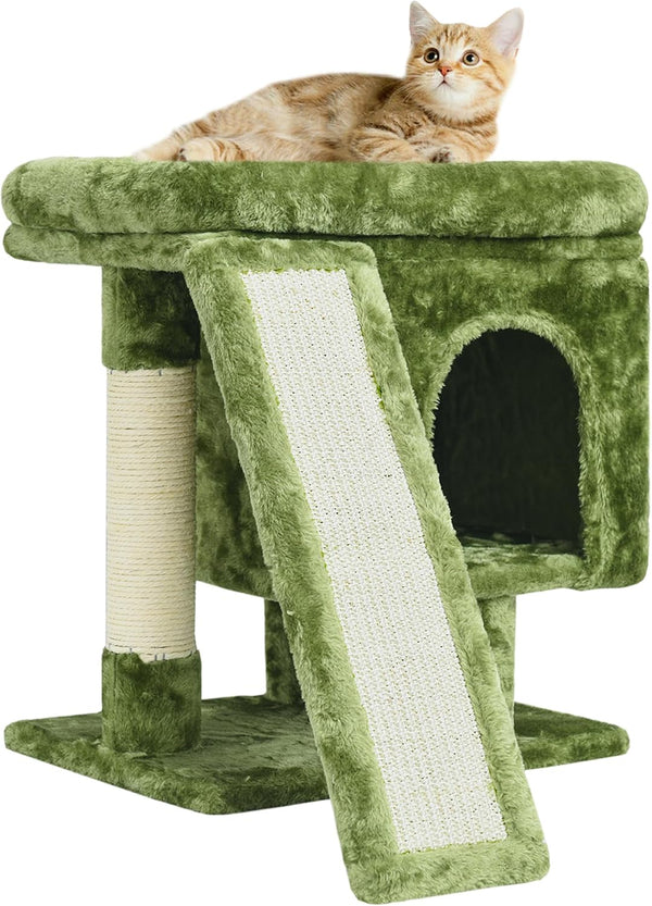 SYANDLVY Gothic Cat Tree with Coffin Bed for Indoor Cats, Cat Tower with Scratching Post, Modern Activity House for Large Cats, Condo with Board, Kittens Cave9
