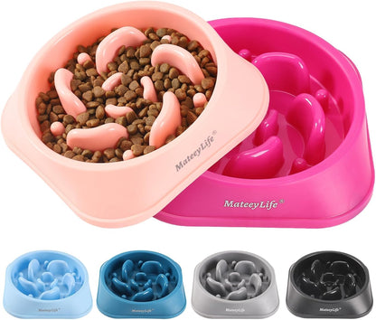 Mateeylife 2-Pack Slow Feeder Dog Bowls, 2 Cups, Dog Puzzle Feeder Bowl | Food-Contact Safe, Dishwasher Safe, Non-Slip Base, Maze Design, for Fast Eaters, for Dogs and Cats, Daily Mealtimes21