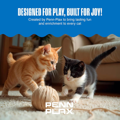 Penn-Plax Play Fur Mice Cat Toys, 12 Pack - Soft Polyester with Rattling Sound for Interactive Play, Exercise & Hunting - Lightweight Cat Toy Set for All Ages & Breeds - Black, White & Gray - 2 Inches8