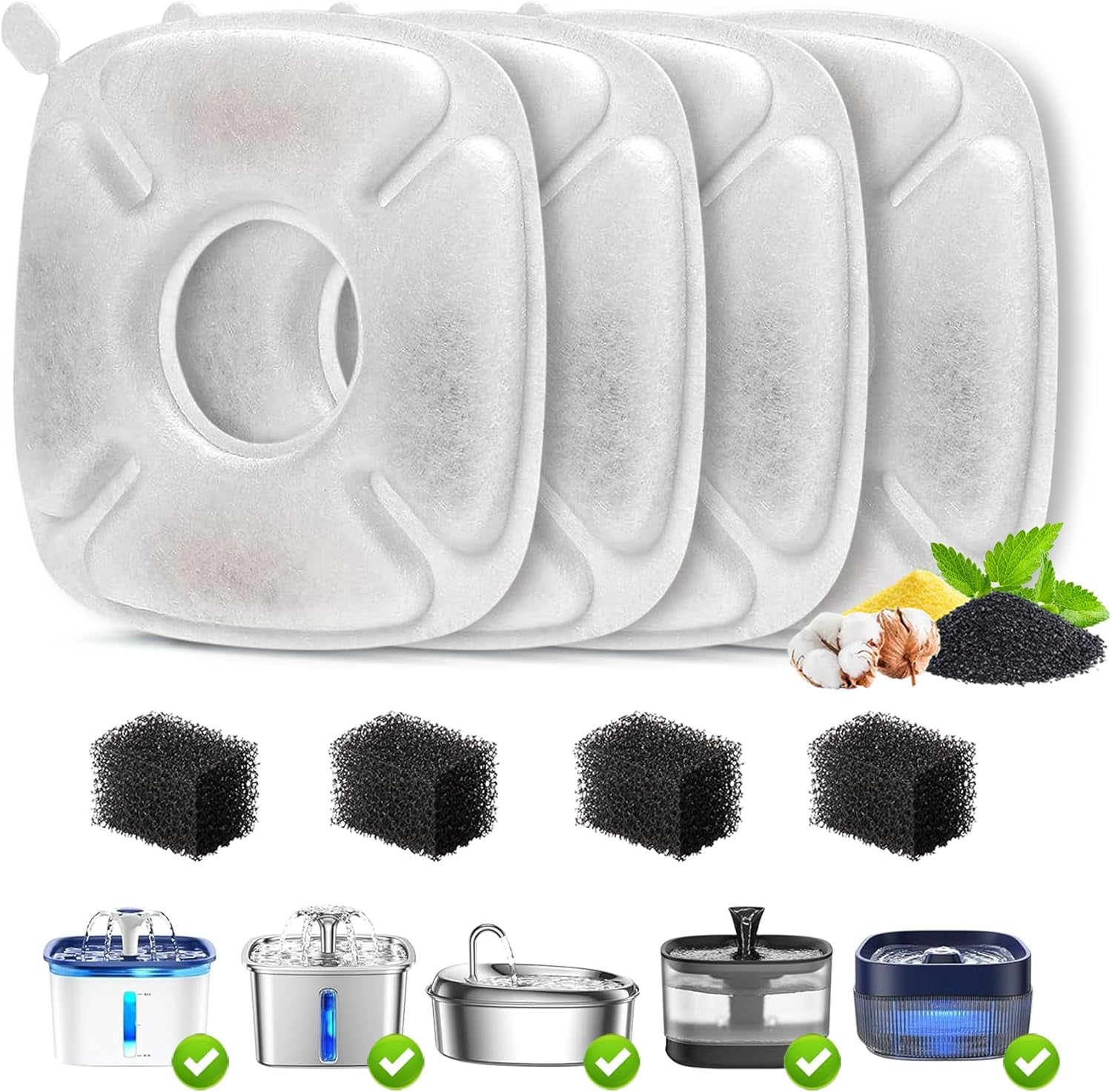 cat-water-fountain-filter-pet-fountain-filters-replacement-filters-compatible-with-veken-95oz-2-8l-pet-water-fountain-contains-4-cat-fountain-filter-replacement-and-4-sponges