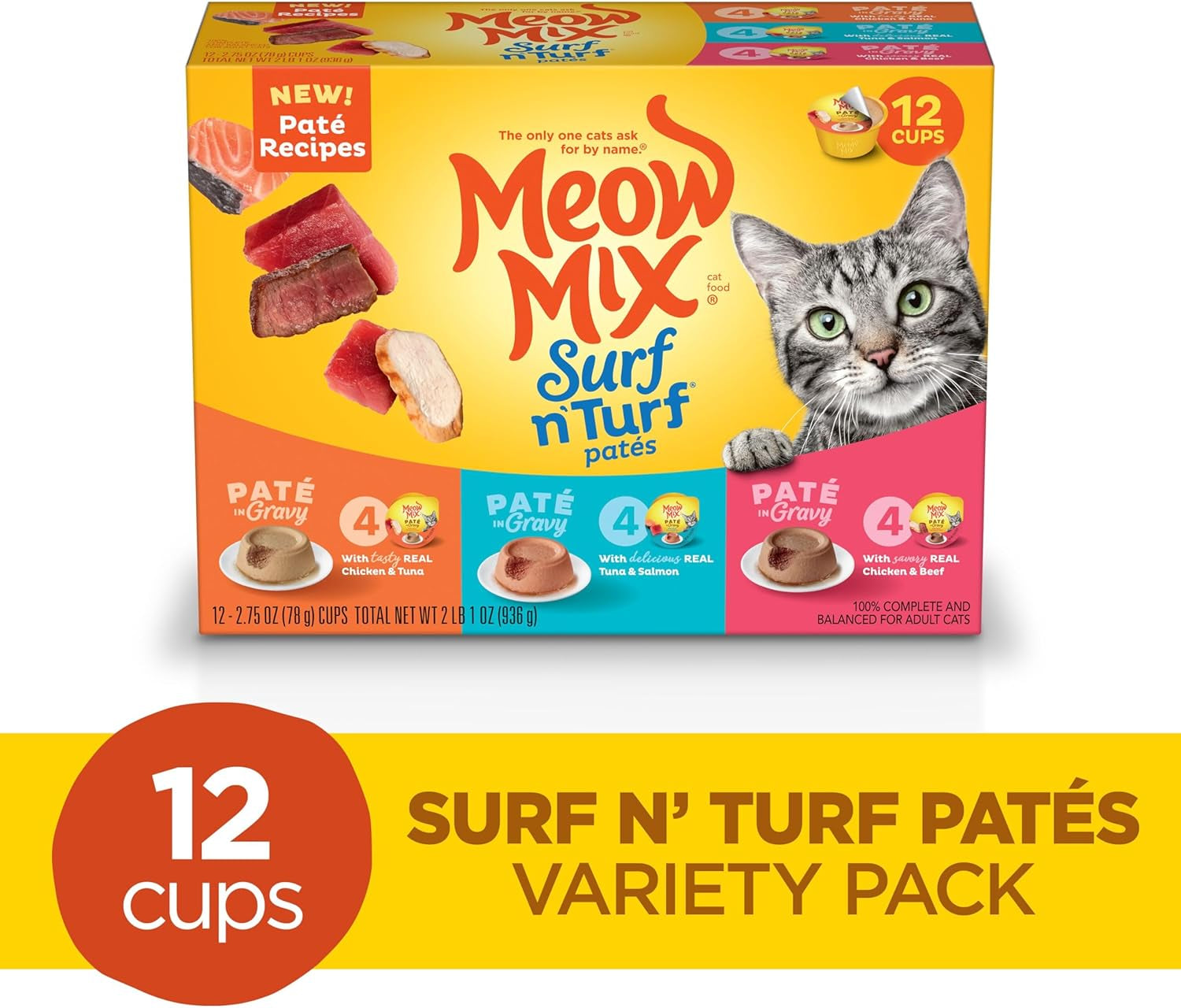 meow-mix-pate-in-gravy-surf-n-turf-pates-variety-pack-wet-cat-food-2-75-oz-cup-12-pack
