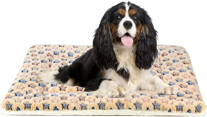 Mora Pets Cat Bed Dog Crate Pad Ultra Soft Pet Bed with Cute Star Print Washable Crate Mat for Small Dogs and Indoor Cats Reversible Fleece Dog Kennel Pad Cat Carrier Mat 14 X 17.5 Inch Grey30