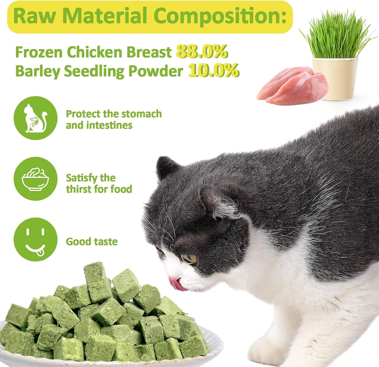 freeze-dried-cat-grass-treats-with-premium-gourmet-blend-natural-hairball-control-gut-health-support-for-cats-chicken-breast-formula-1-76-oz