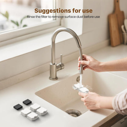 Cat Water Fountain Filter: 12 Cat Fountain Filter Replacement - 3 Months Set of Replacement Filters for GIOTOHUN KOOGMOON UMOCUOY IHOUONE HOOISE Pet Fountains - 6 Filters & 6 Sponges9