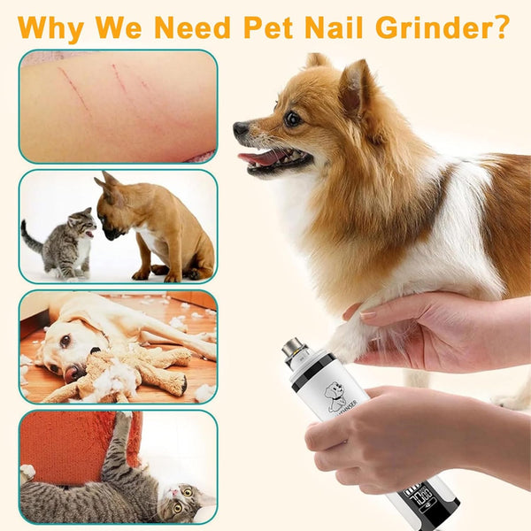 2026 Upgraded Silent Groom Pro Nail Grinder - 3-Speed Cordless Grooming Pro Nail Grinder, Pet Nail Trimmer with 2 LED Light,Usb-C Rechargeable & 2 Grinding Wheels for Small Medium Large Dogs and Cats5