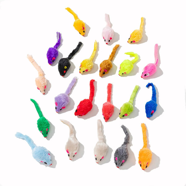 12PCS Cat Mouse Toys,Faux Fur Cat Mice Toys with Plastic Body, Interactive Catnip Toys for Indoor Cats,Perfect for Kittens, Cats, and Puppies!… | Realistic 3.9In Size with a Durable Plastic Body and Rattling Sound, Perfect for Indoor Cats, Kittens and Puppies4