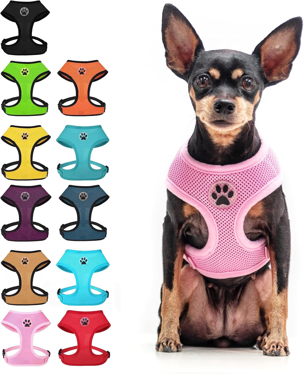 bingpet-small-dog-harness-no-pull-dog-harness-small-sized-dogs-soft-light-breathable-mesh-puppy-vest-with-safety-buckle-adjustable-step-in-pet-harnesses-for-easy-walking-running-training