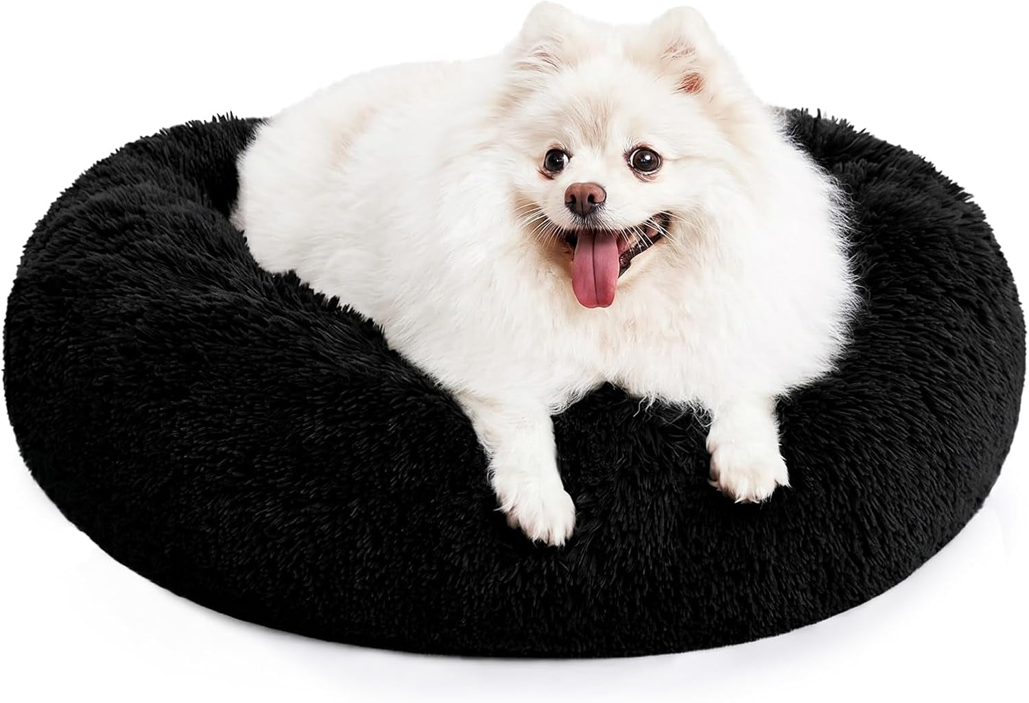 mixjoy-orthopedic-dog-bed-comfortable-donut-cuddler-round-pet-beds-ultra-soft-washable-dog-and-cat-cushion-20-23-30-23-brown
