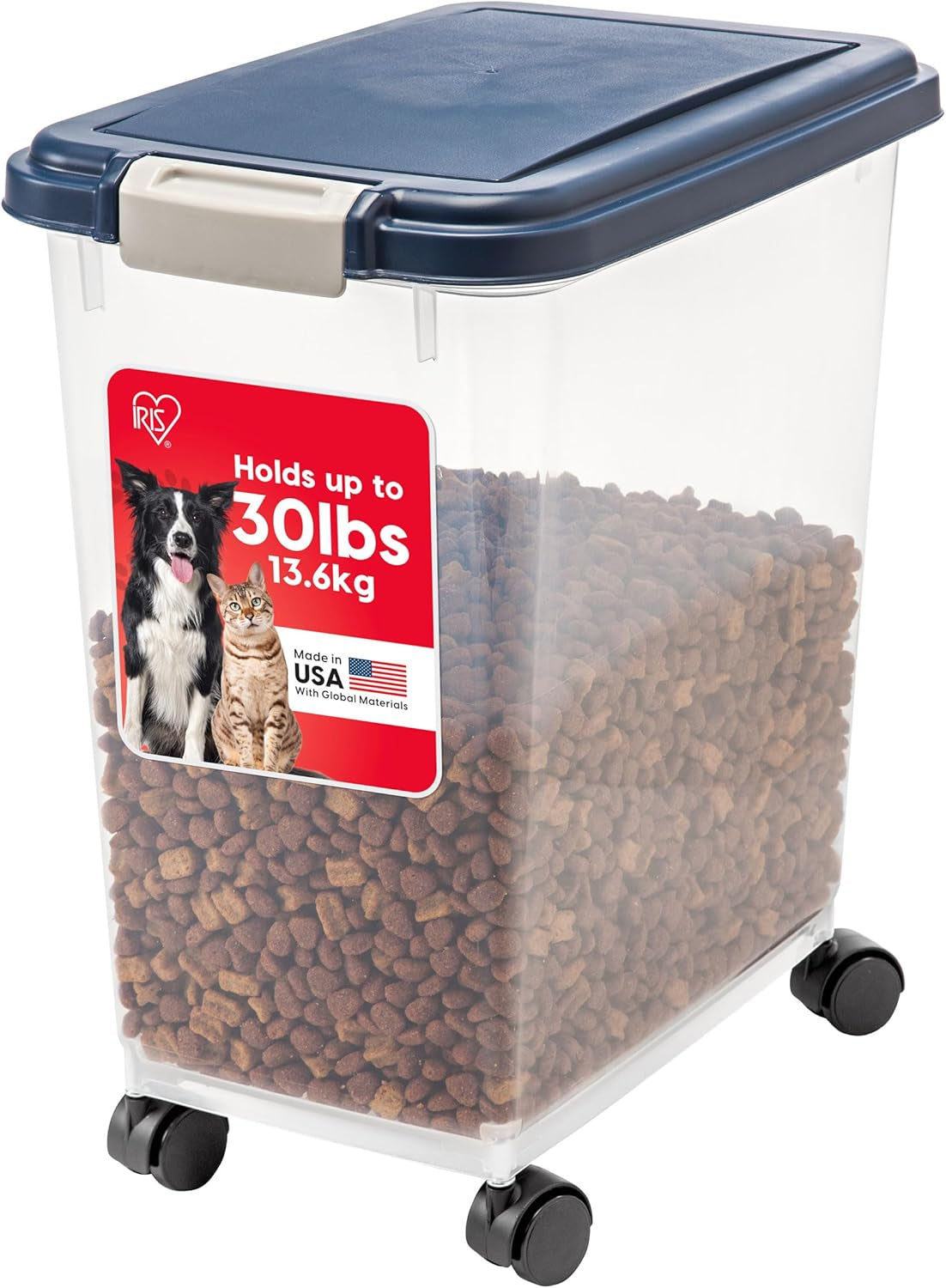 iris-usa-dog-food-storage-container-airtight-30-lb-capacity-wheels-airtight-seal-keeps-kibble-bird-seed-and-pet-food-fresh-while-wheels-provide-easy-mobility-around-the-home
