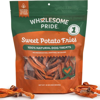 Wholesome Pride Healthy Sweet Potato Chews – Sensitive Stomach Dog Treats, No Preservatives, Single-Ingredient, No Grain, 16 Oz11
