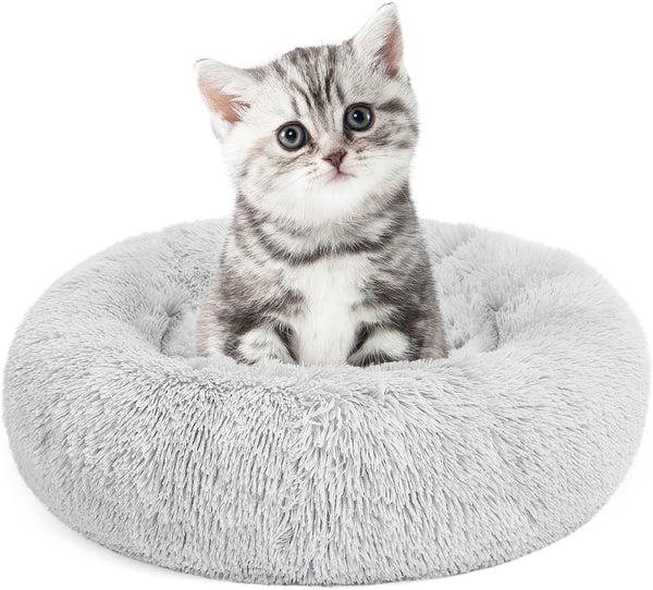 MIXJOY Orthopedic Dog Bed Comfortable Donut Cuddler round Pet Beds Ultra Soft Washable Dog and Cat Cushion (20''/23''/30'') (23'', Brown)18