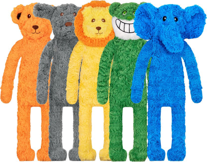 SHARLOVY Dog Squeaky Toy No Stuffing 6 Pack, Dog Toys Crinkle for Small Puppy, Durable Chew Plush Cute Animals Natural for Teething Pet13