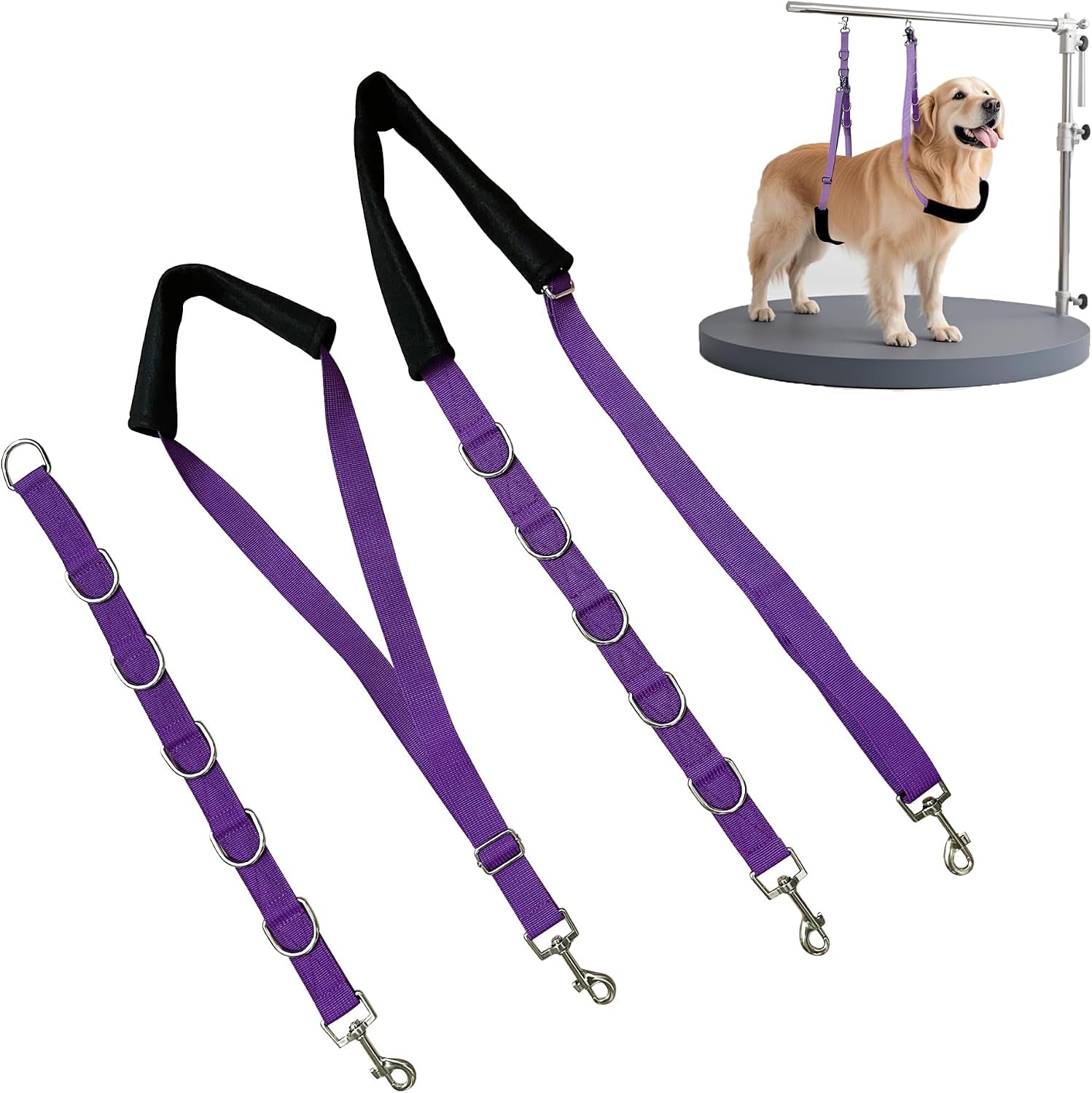pet-grooming-loop-and-belly-strap-for-dogs-with-extension-strap-nylon-restraint-noose-adjustable-slip-rope-dog-grooming-supplies-for-dog-grooming-arm-and-pet-grooming-table-3-pack
