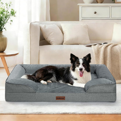 Dog Bed for Extra Large Dogs, 44-Inch Orthopedic XL Waterproof Pet Beds | Aodisman Big Size Pet Bed with Sides,Comfort Thick Egg-Crate Foam,Dog Crate Pad & Couch Bed,Washable Cover & Non-Slip Bottom5