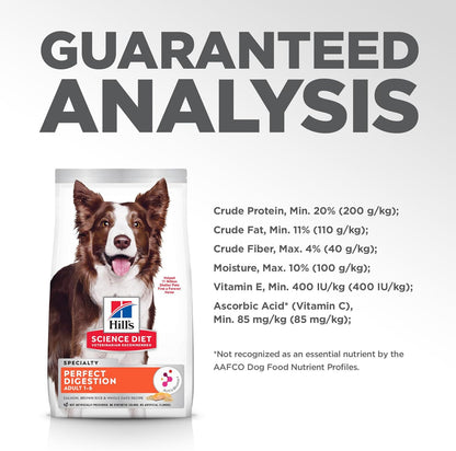 Hill'S Science Diet Adult 1-6 Perfect Digestion Dry Dog Food | #1 Veterinarian Recommended, Salmon, Whole Oats, & Brown Rice, 22 Lb. Bag12