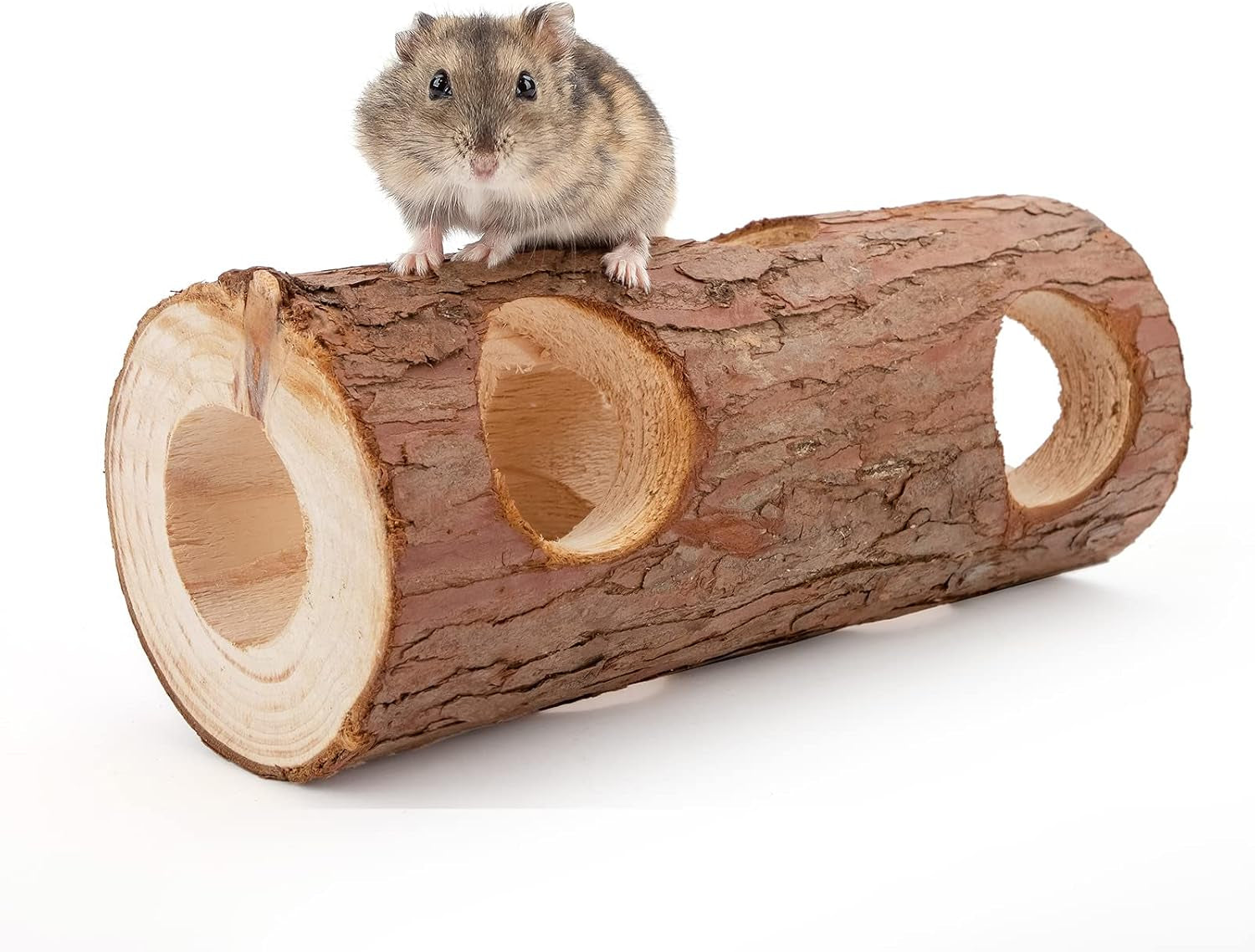 niteangel-natural-wooden-hamster-mouse-tunnel-tube-toy-forest-hollow-tree-trunk