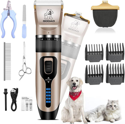 Dog Clippers for Grooming,Dog Grooming Kit for Heavy Thick Hair&Coats | <60Db Quiet,Rechargeable Cordless,4H Runtime,4 Guide Combs,2In1 Wide & Narrow Blades,Pet Shaver for Matted Fur1