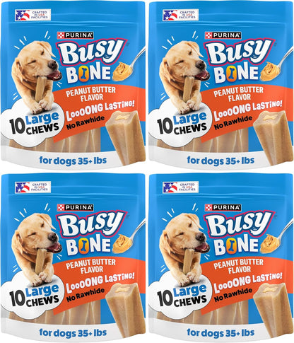 Purina Busy Bone Adult Dog Chew Bone Treats, Peanut Butter - 10 Ct. Pouch13