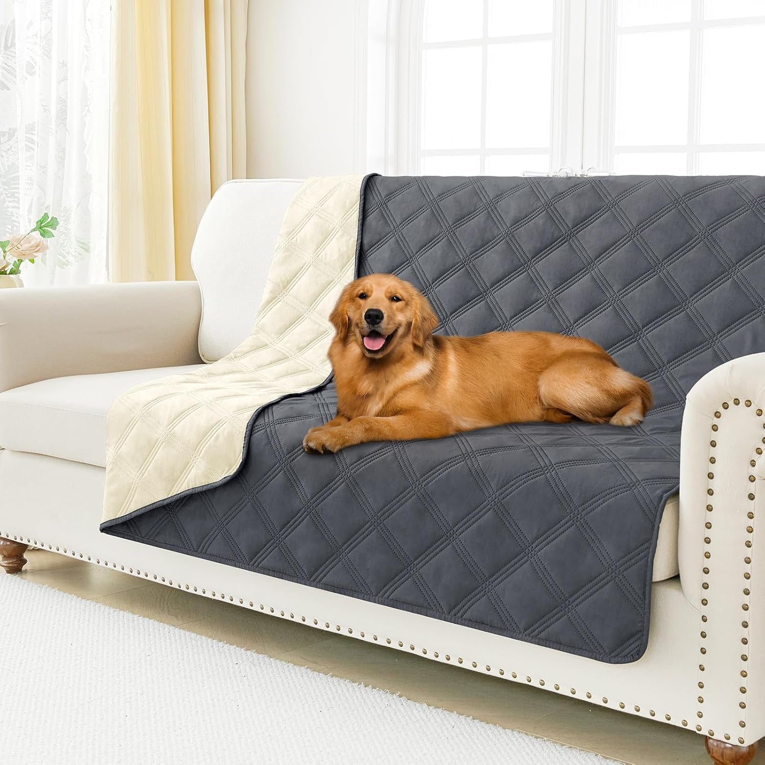 smiry-waterproof-dog-bed-cover-blanket-reversible-pet-blanket-soft-reversible-washable-leakproof-cats-dogs-couch-cover-for-sofa-couch-furniture-30x70-inch
