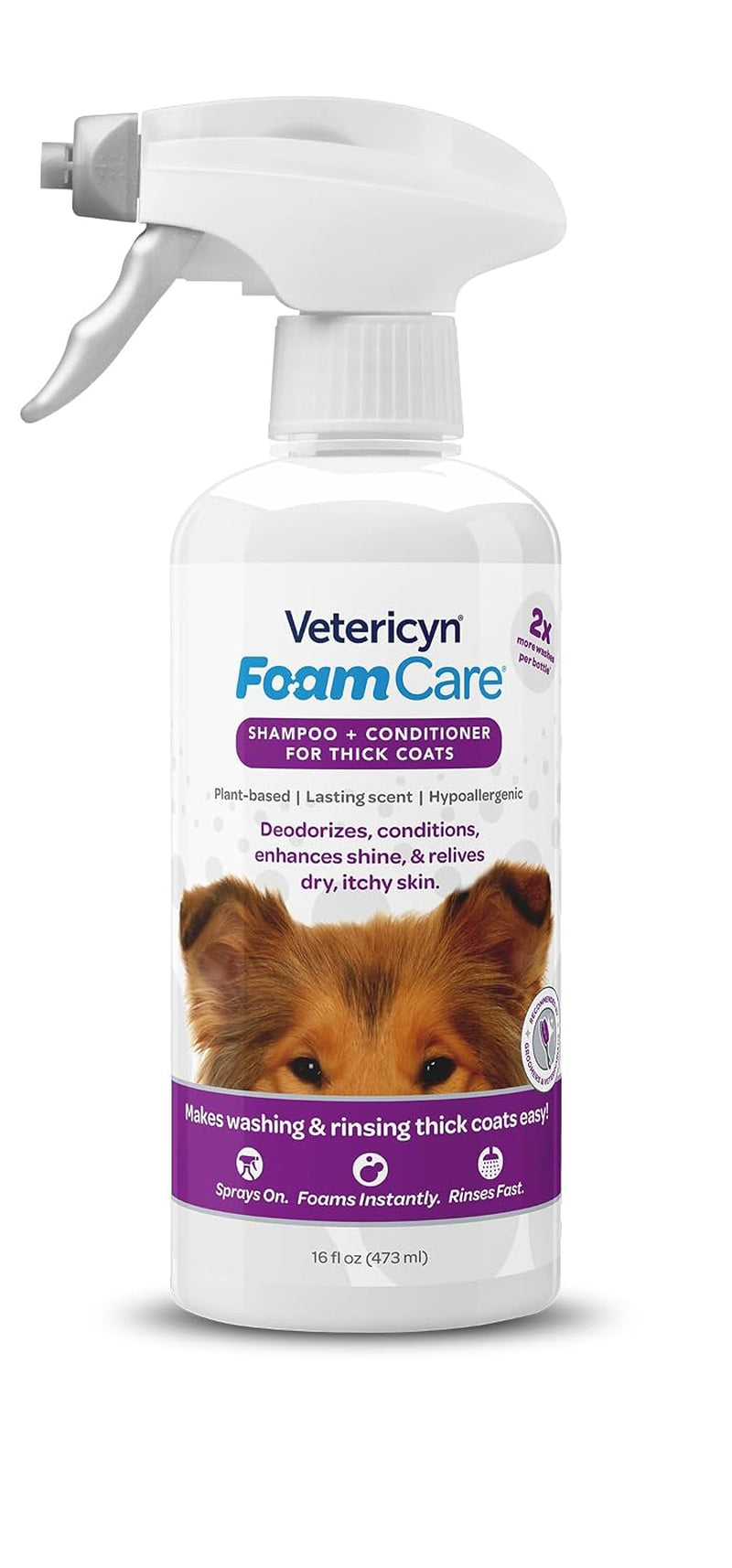 vetericyn-foamcare-dog-shampoo-and-conditioner-instant-foaming-spray-on-hypoallergenic-shampoo-plant-based-formula-for-dogs-and-cats-16-ounce