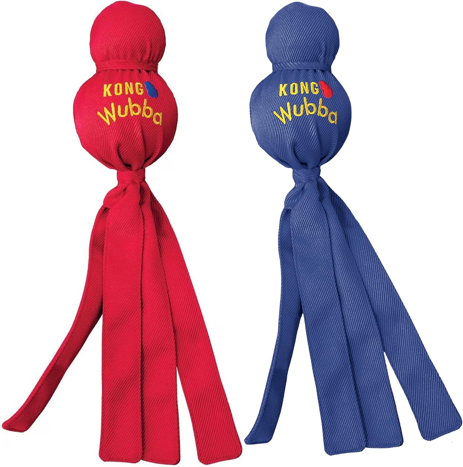 kong-wubba-dog-toy-2-pack-durable-interactive-tug-toss-toy-with-reinforced-nylon-floppy-tails-for-fetch-shake-squeaky-play-large-2-pack
