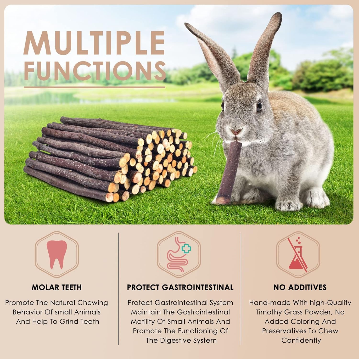 bissap-apple-sticks-for-rabbits-natural-bunny-chew-toys-and-treats-for-chinchilla-guinea-pig-hamster-gerbil-small-animals-pet-apple-wood-stick-toys-teeth-grinding-230g-8-1oz