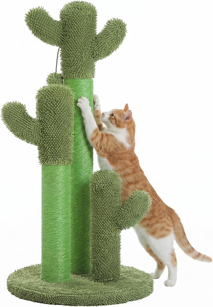 PAWZ Road Cactus Cat Scratching Post 23”Cat Scratcher with Toy Ball | Cactus Cat Tree with 3 Sisal & Carpet Scratching Posts, Soft Carpet Base & Top, Interactive Ball for Indoor Cats11