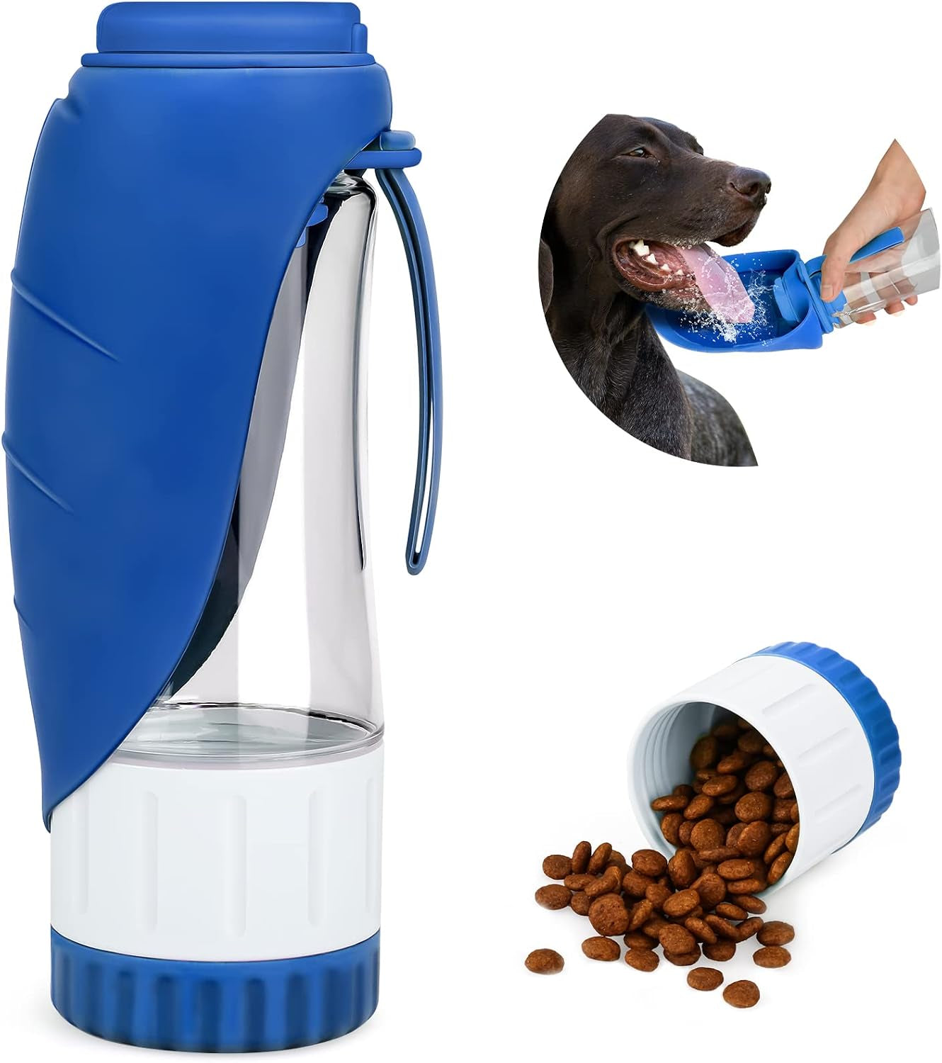 tiovery-upgraded-dog-water-bottle-portable-dog-cat-puppy-pet-water-dispenser-feeder-with-drinking-cup-and-food-container-leak-proof-for-outdoor-walking-travel-hiking-12oz